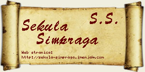 Sekula Šimpraga vizit kartica